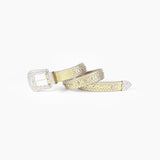 Rhinestone PU Leather Belt 