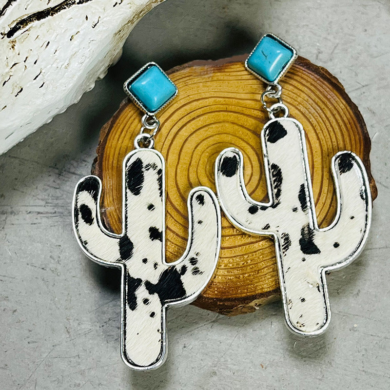 Turquoise Cactus Earrings 