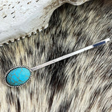 Turquoise Alloy Hairpin 