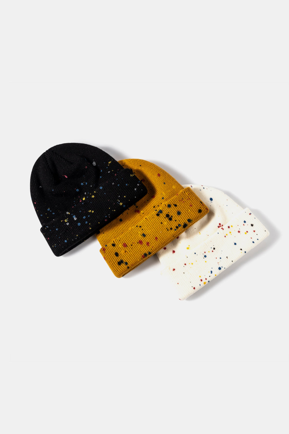 Confetti Rib-Knit Cuff Beanie 