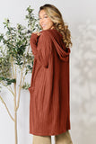 Basic Bae Full Size Hooded Sweater Cardigan 