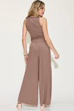 Basic Bae Full Size Ribbed Tank and Wide Leg Pants Set 
