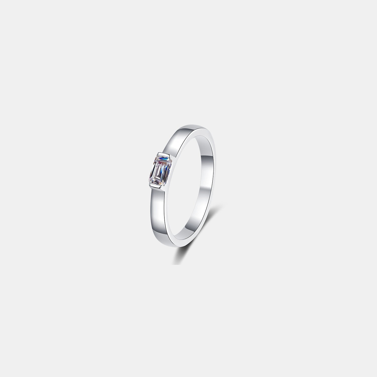 Moissanite 925 Sterling Silver Ring 