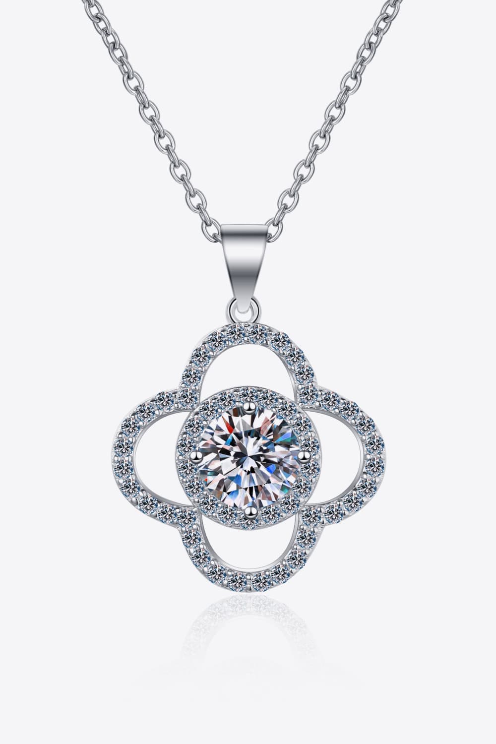 1 Carat Moissanite 925 Sterling Silver Necklace Accessories