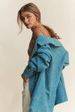 J.NNA Tweed Double-Breasted Long Sleeve Coat 