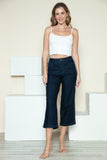 Judy Blue Full Size Side Seam Braid Detail Crop Wide Leg Jeans 