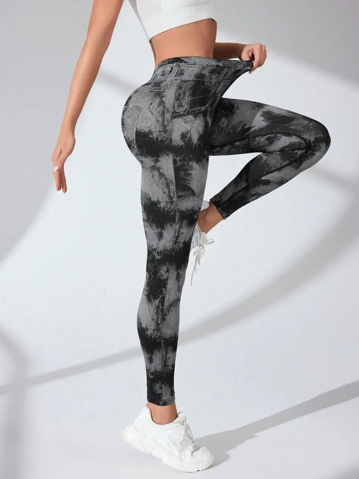 Tie-Dye High Waist Active Leggings 