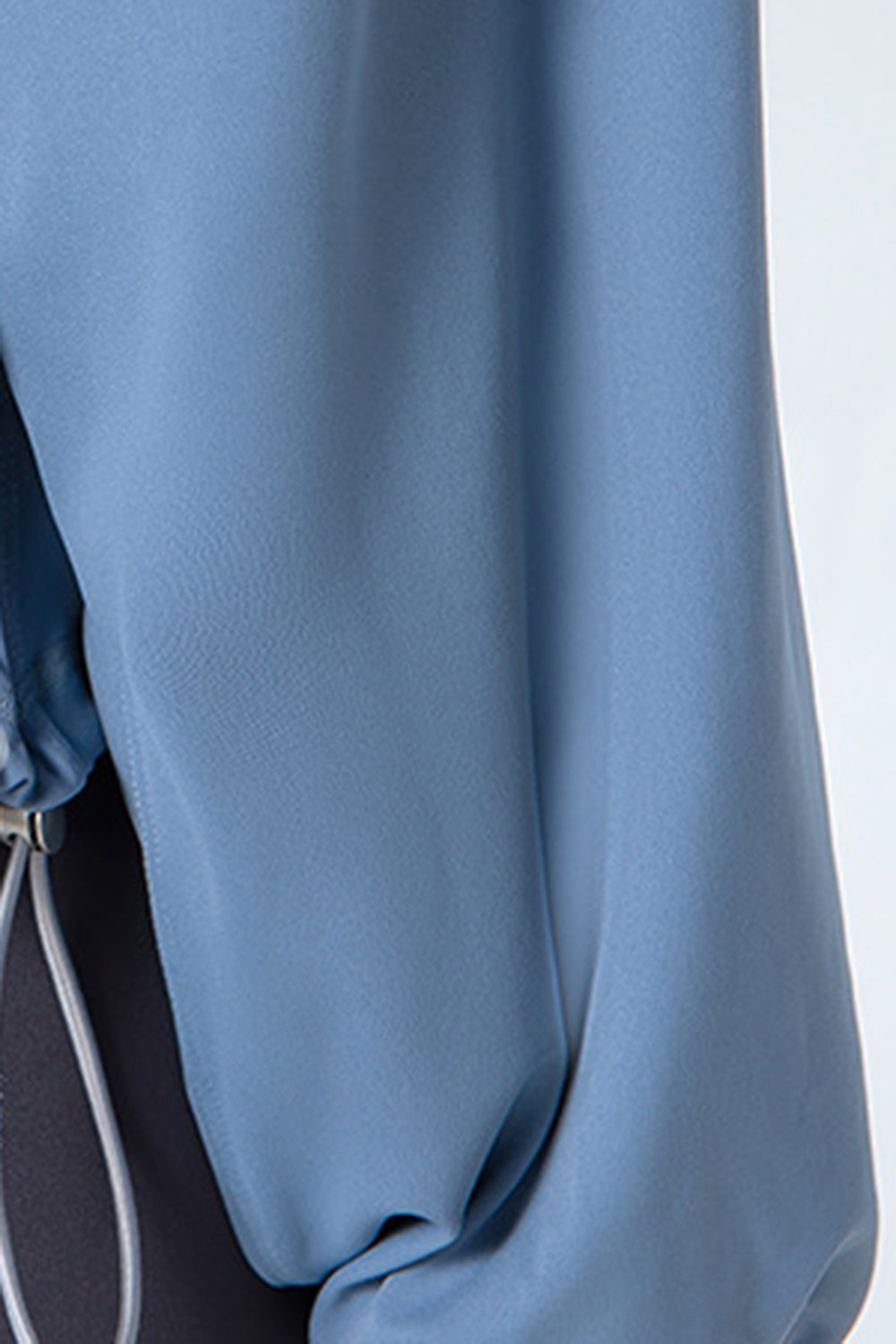 Drawstring Zip Up Dropped Shoulder Active Outerwear 