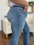 Judy Blue Full Size Mid-Rise Waist Straight Jeans 