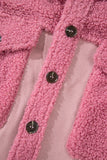 Pocketed Color Block Collared Neck Jacket 