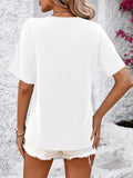 Mandy V-Neck Dropped Shoulder T-Shirt 