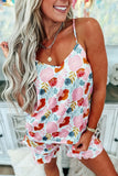 Printed V-Neck Cami and Shorts Lounge Set Lingerie & Nightwear