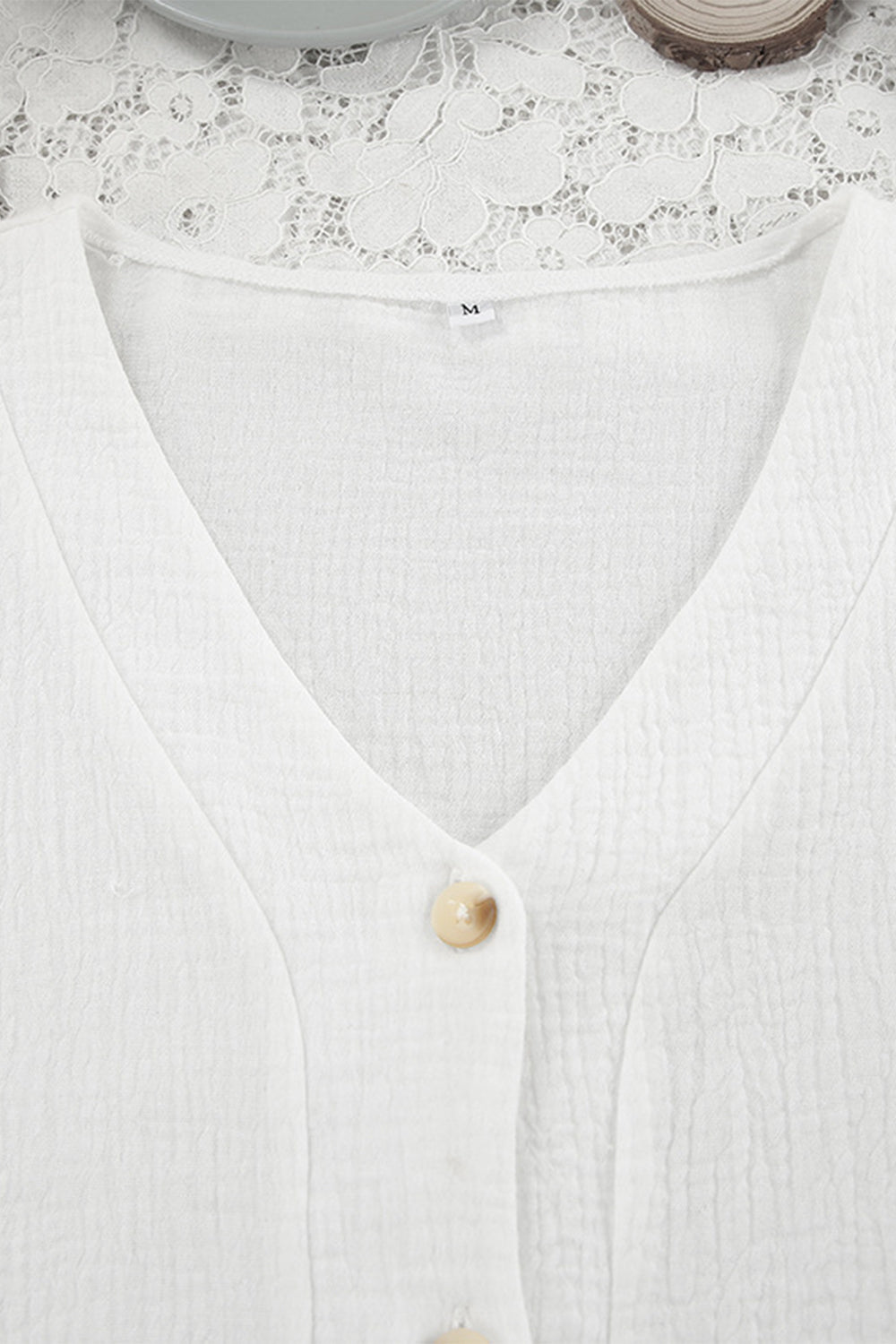 Breathable Ruffled V-Neck Long Sleeve Top and Pants Set 