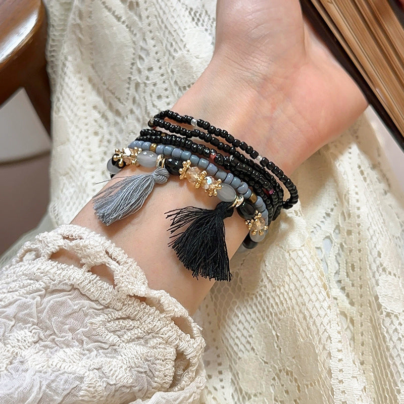 Tassel Rice Bead Bracelet 