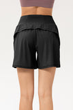 Pocketed Elastic Waist Active Shorts 