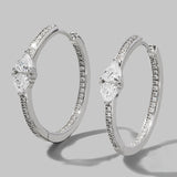 Inlaid Zircon 925 Sterling Silver Earrings 