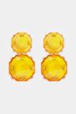 Geometrical Shape Zinc Alloy Frame Dangle Earrings 