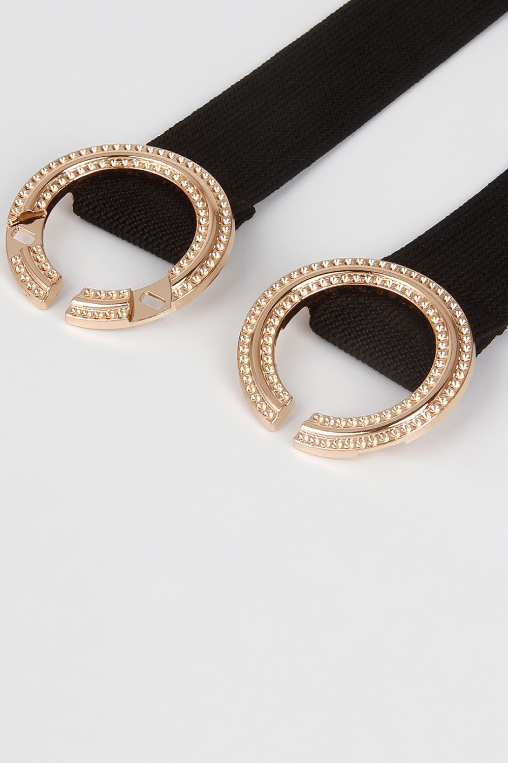 Double Hoop Buckle Elastic Belt 