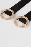Double Hoop Buckle Elastic Belt 