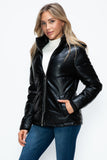How Dare U Pocketed Zip Up Puffer Jacket with Removable Hood 