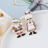 Rhinestone Alloy Earrings 