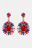 Teardrop Shape Glass Stone Dangle Earrings 