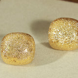 Gold-Plated Geometric Stud Earrings 