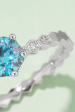 1 Carat Moissanite 6-Prong 925 Sterling Silver Ring 