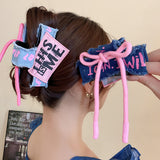 Acrylic Braided Rope Hair Claw Clip 