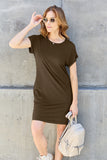 Basic Bae Full Size Round Neck Short Sleeve Dress with Pockets 