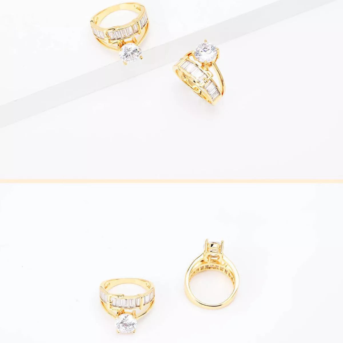 18K Gold-Plated Zircon Ring 