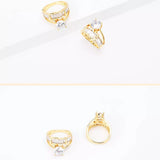 18K Gold-Plated Zircon Ring 