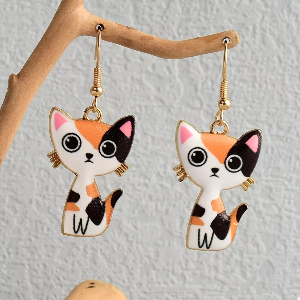 Colorful Cat Dangle Earrings 