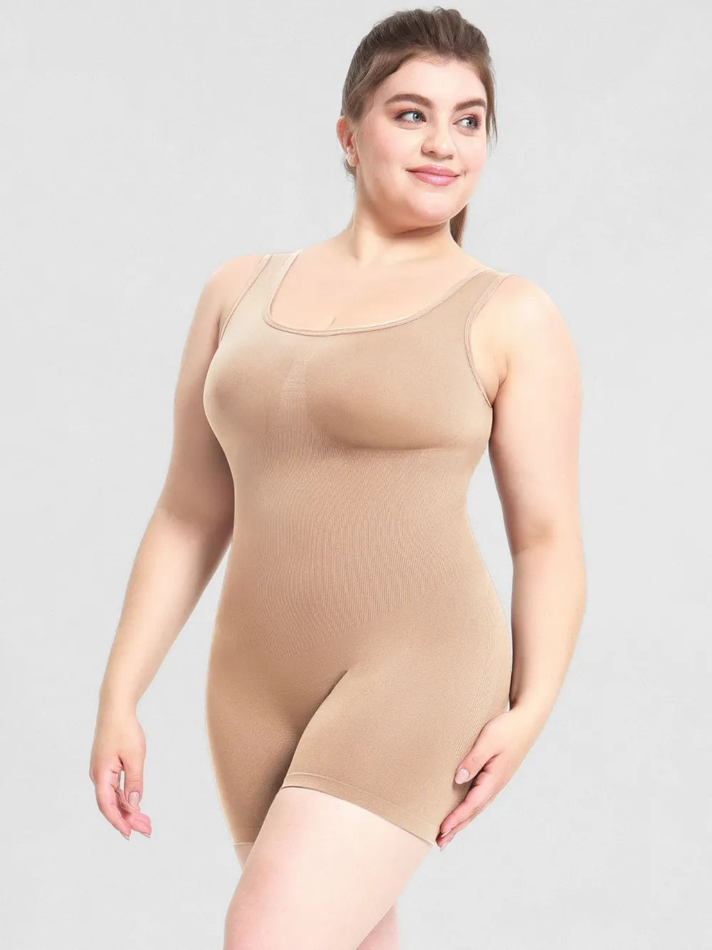 Scoop Neck Wide Strap Shaping Romper Lingerie & Nightwear