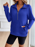 Ivy Lane Half Zip Raglan Sleeve Sweatshirt 