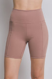 Love Tree High Waist Seam Detail Active Shorts 
