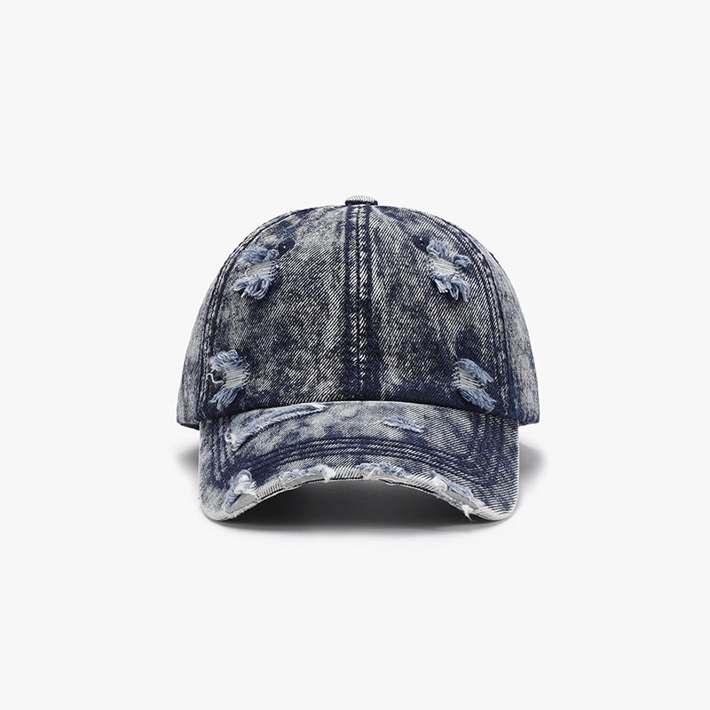 Distressed Cotton Baseball Cap 