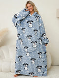 Fuzzy Pocketed Long Sleeve Hooded Lounge Dress Lingerie & Nightwear