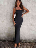 Devine Spaghetti Strap Bodyline Maxi Dress Dresses