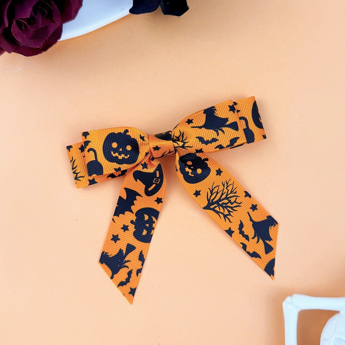 2-Piece Polyester Bow Hair Clip 