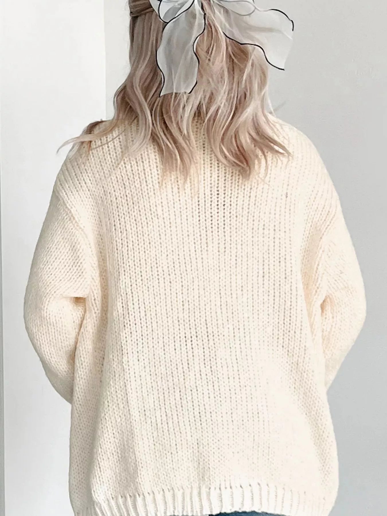 Halloween Pumpkin Embroidered Knit Cardigan 