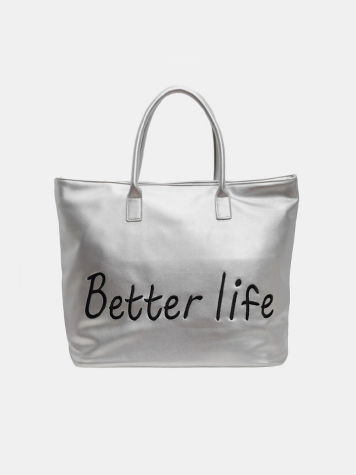 BETTER LIFE PU Leather Tote Bag 