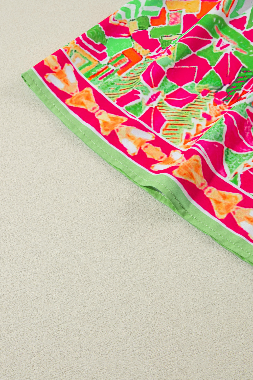 Plus Size Printed Round Neck Half Sleeve Blouse 