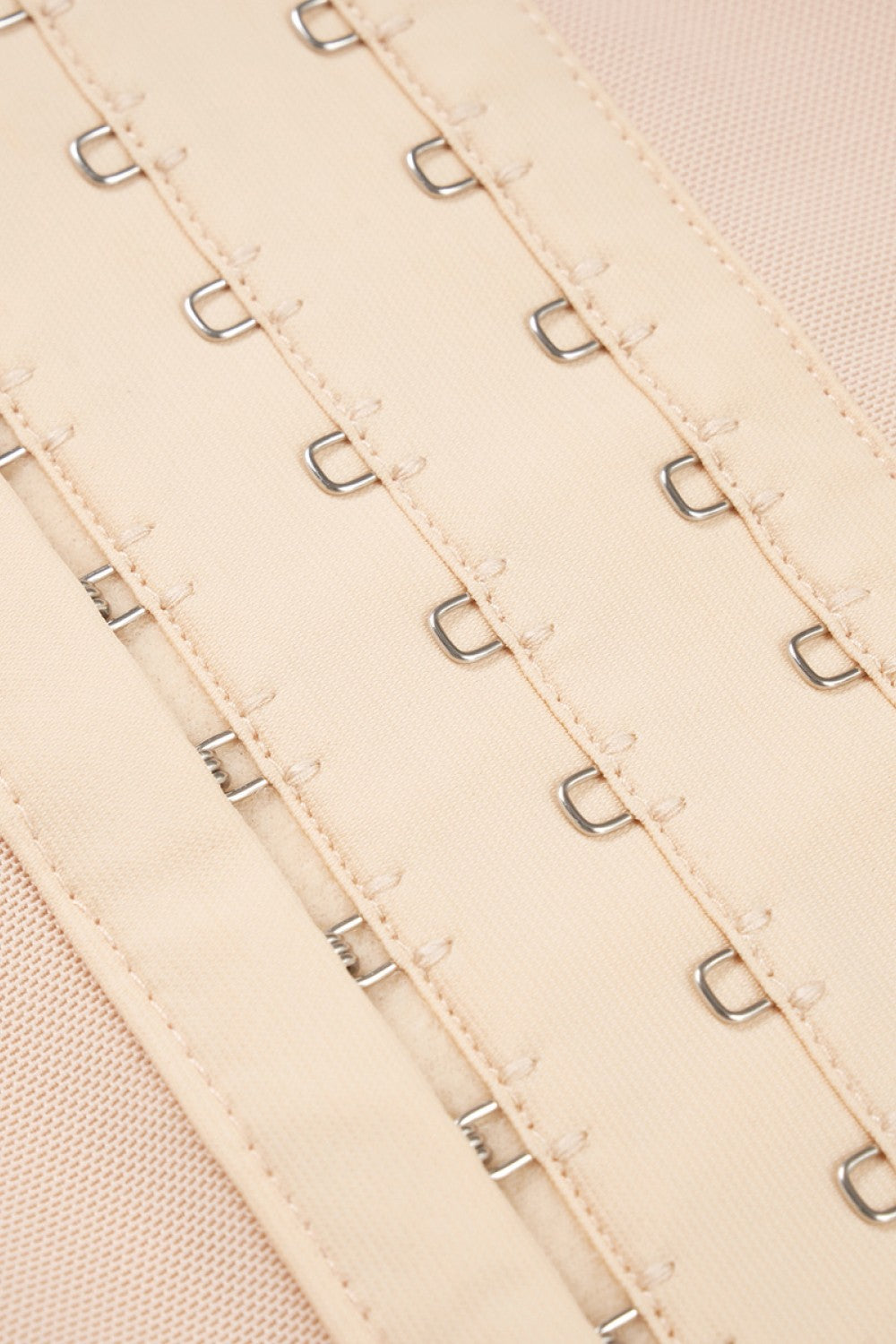 Full Size Hook-and-Eye Lace Trim Shaping Bodysuit 