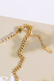 Inlaid Zircon Stainless Steel Necklace 
