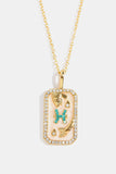 Rhinestone Constellation Pendant Copper Necklace 