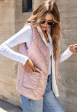 Fuzzy Zip Up Vest Coat with Pockets 