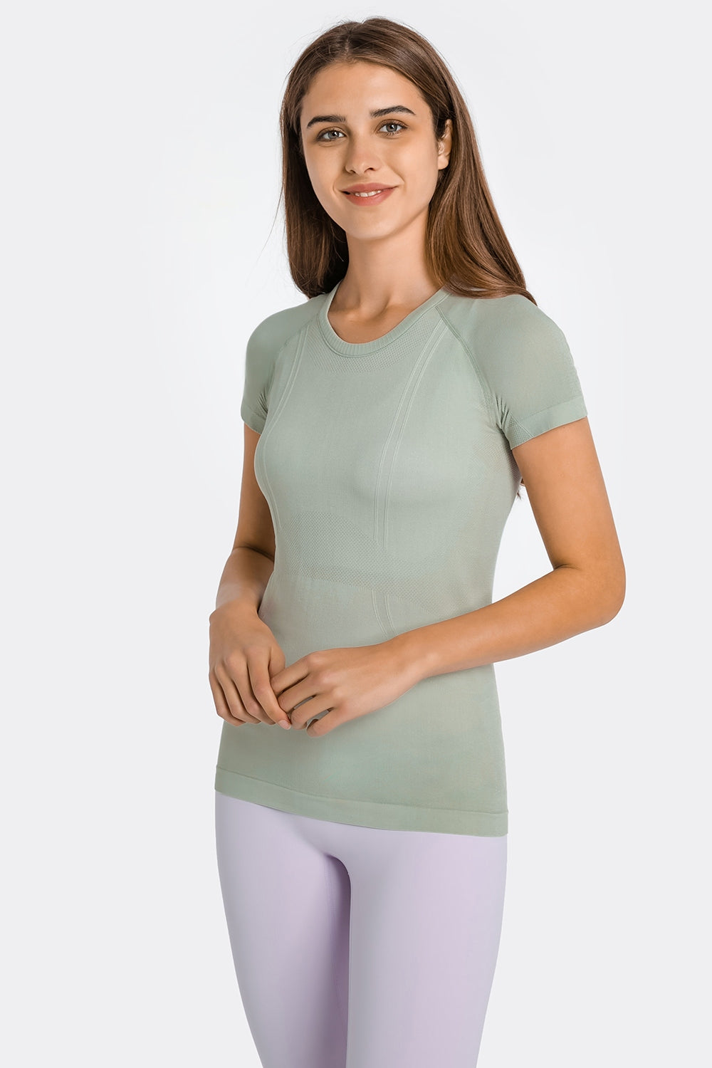 Millennia Round Neck Short Sleeve Active T-Shirt 