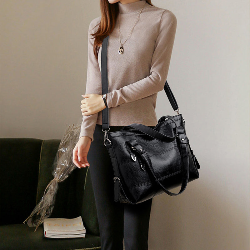 PU Leather Medium Handbag 