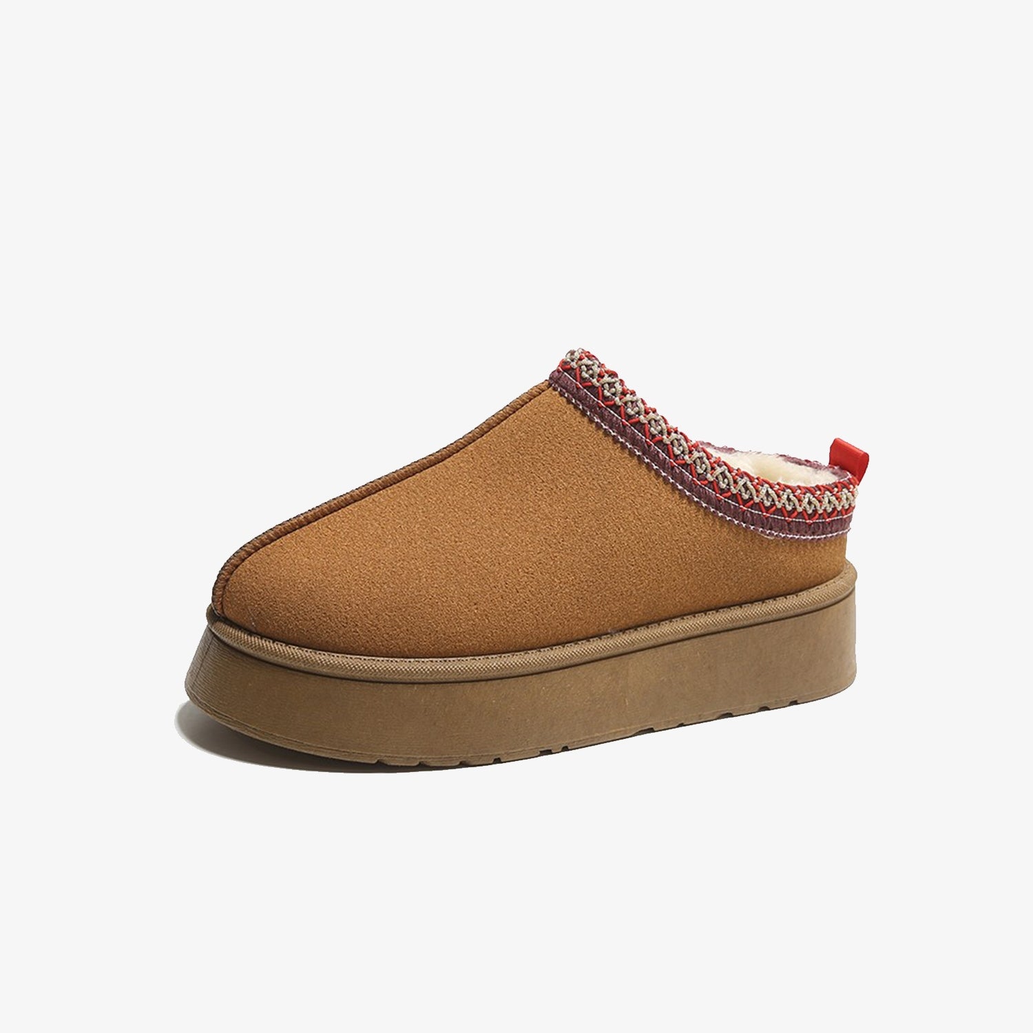 Faux Fur Center-Seam Slippers 